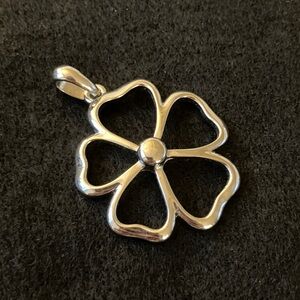 Simple Silver Flower Pendant